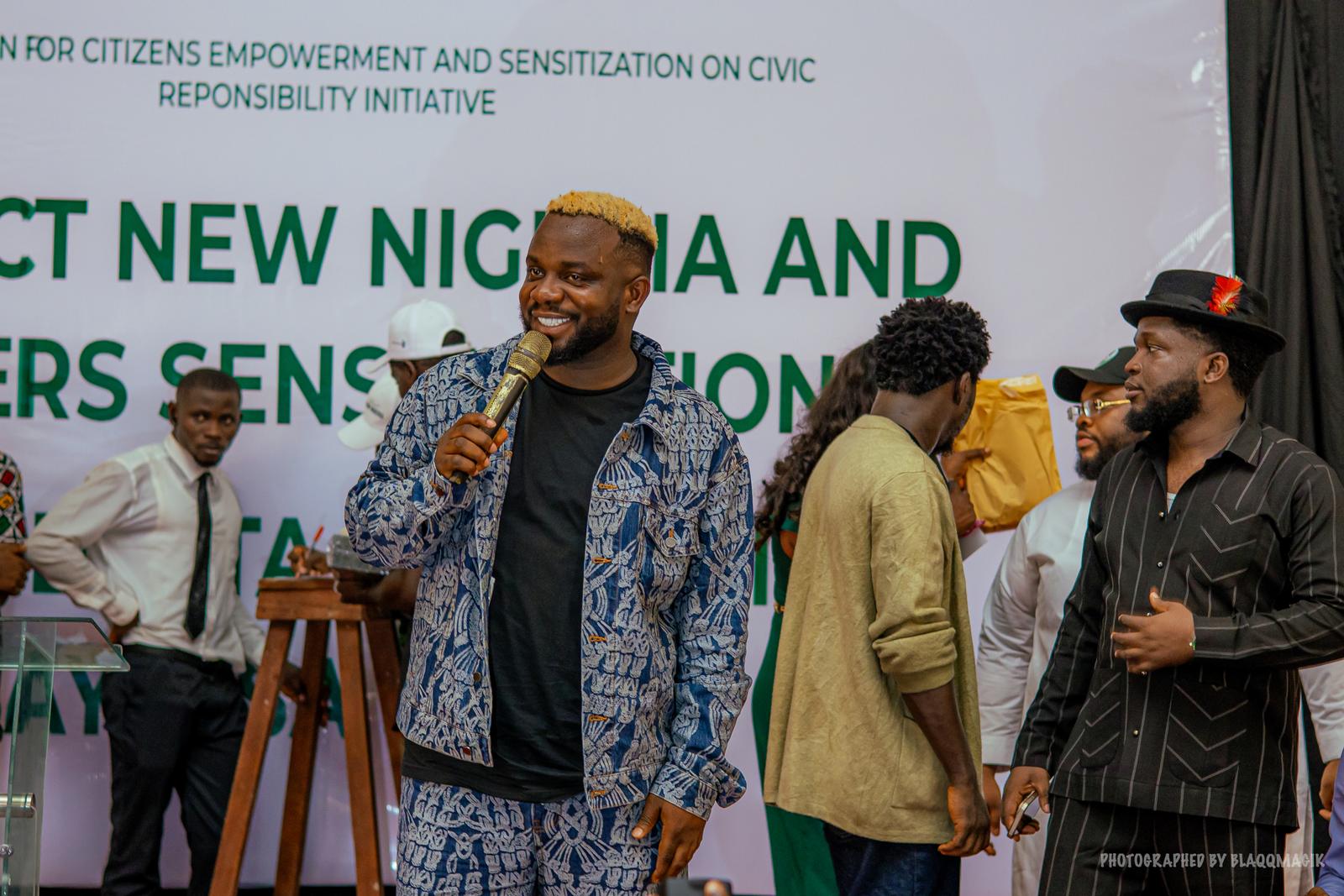 Project New Nigeria team engaging students outdoors